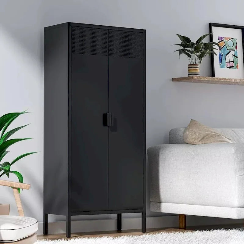 Armario metálico de almacenamiento de alimentos de 61 pulgadas de alto, con estantes ajustables y adecuado para hogares y cocinas