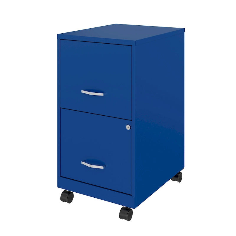 Classic Blue 18-Inch 2-Drawer Vertical File Cabinet