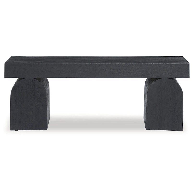 Banco decorativo negro de 50 pulgadas de ancho