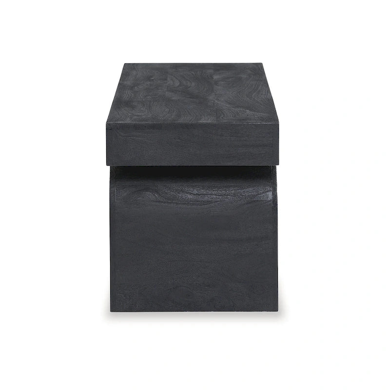 Banco decorativo negro de 50 pulgadas de ancho