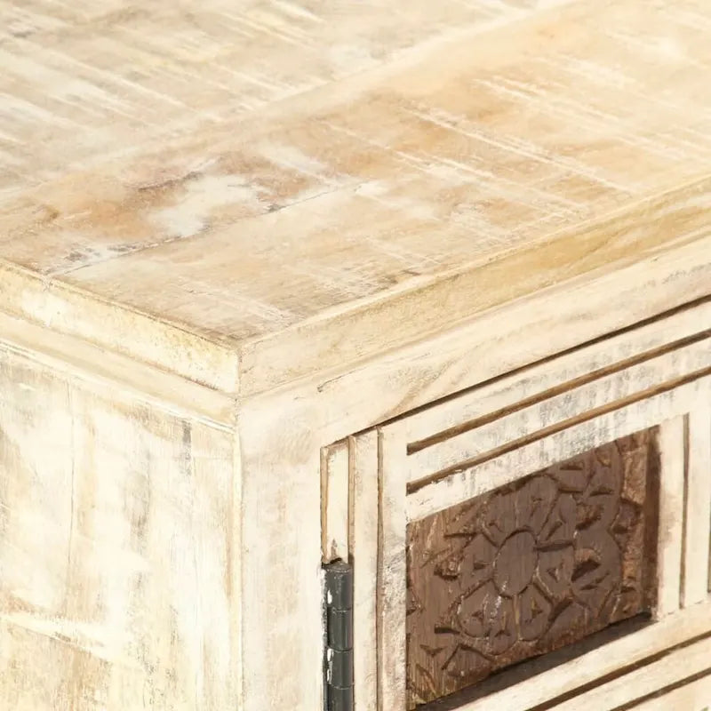 Credenza in legno massello di mango bianco