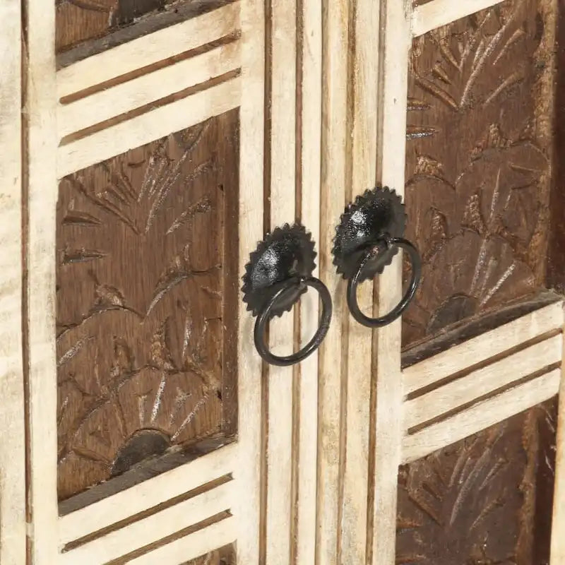 Aparador de madera maciza de mango blanca