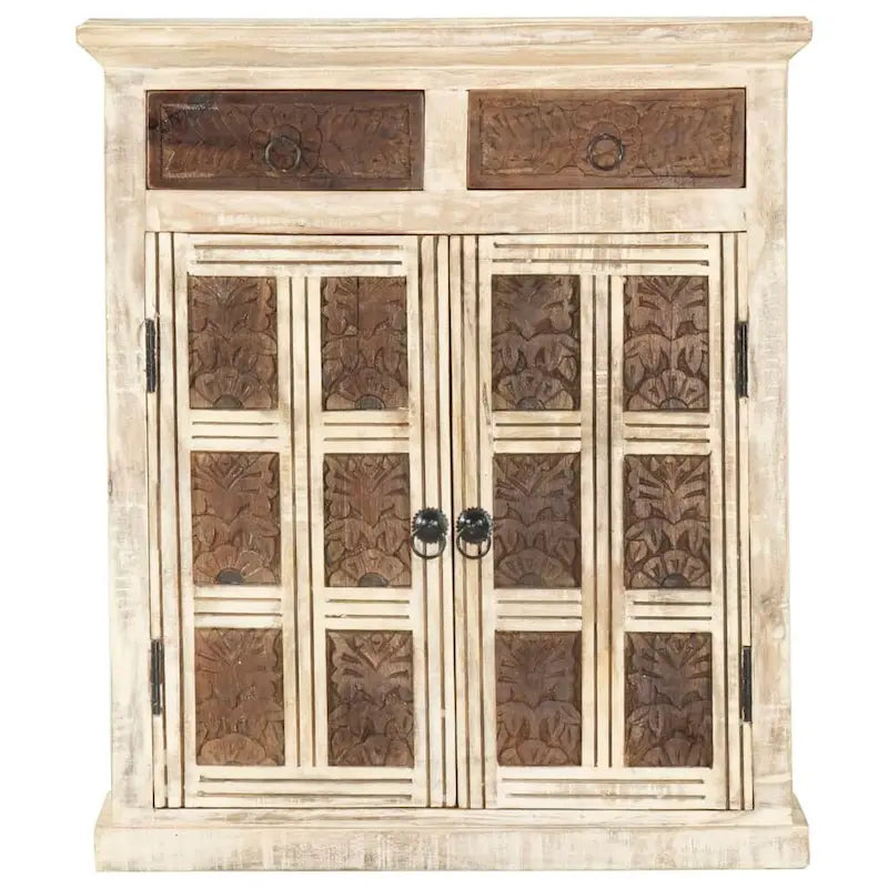 Aparador de madera maciza de mango blanca