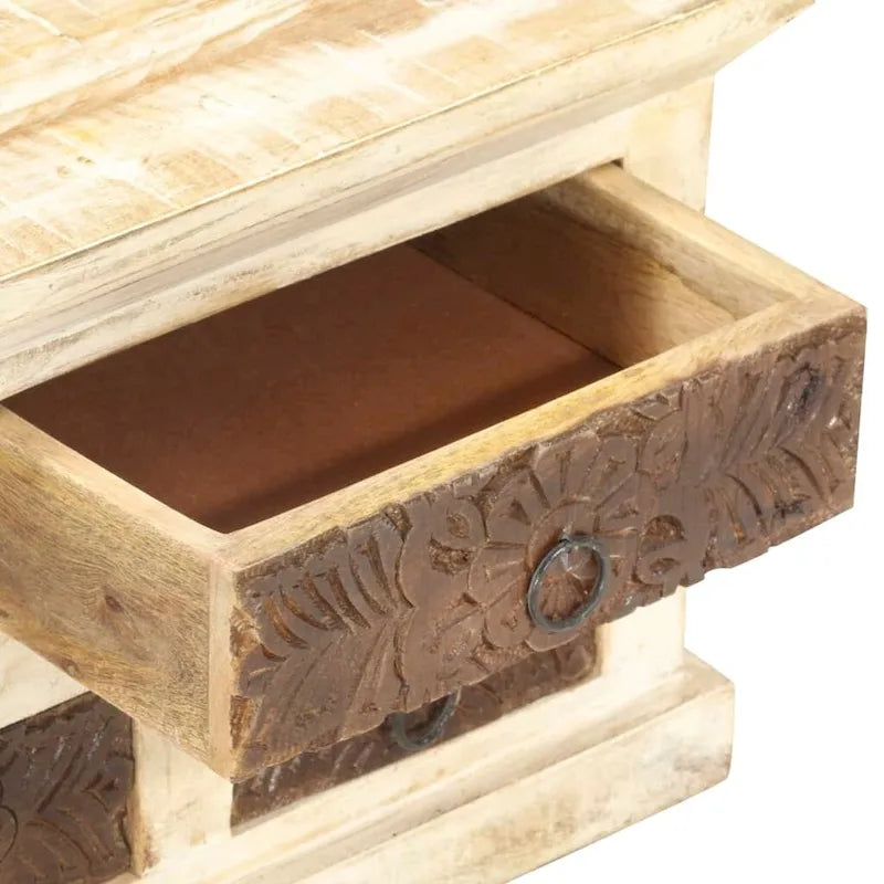 Credenza in legno massello di mango bianco