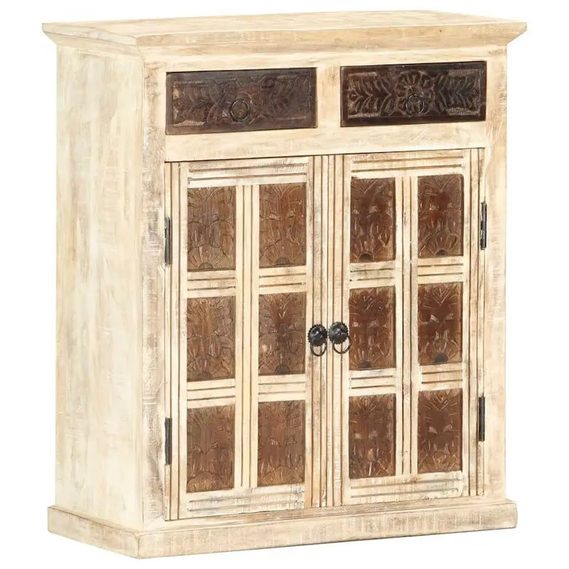 Credenza in legno massello di mango bianco