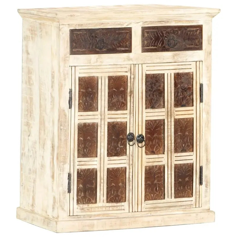 Credenza in legno massello di mango bianco