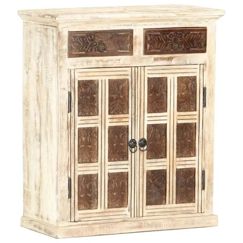 Credenza in legno massello di mango bianco