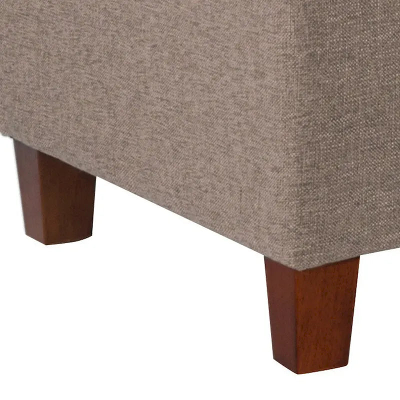 Banco de madera tapizado con tela texturizada y capitoné, con almacenamiento abatible, - 18 H x 40 W x 18 L pulgadas