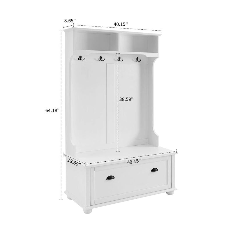 Perchero de recibidor de madera independiente, moderno y minimalista, con patas de madera maciza