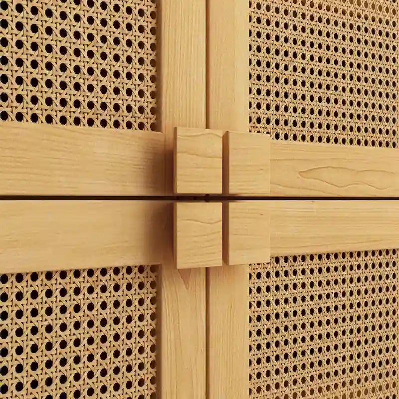 Meuble de rangement en maille de rotin - N/A