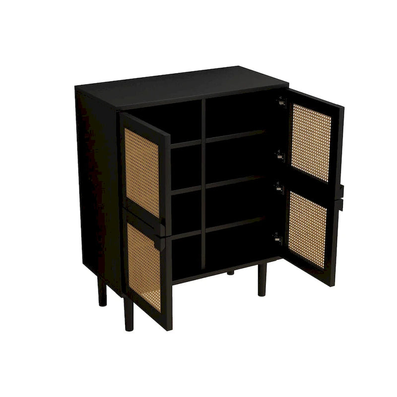 Meuble de rangement en maille de rotin - N/A