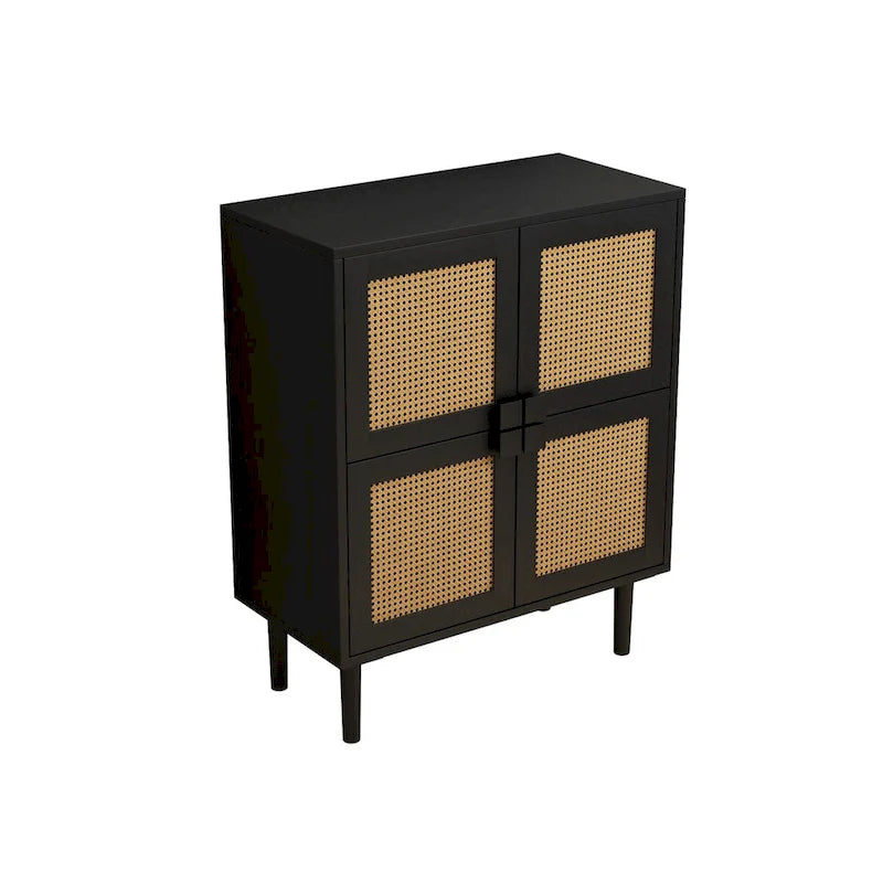 Meuble de rangement en maille de rotin - N/A