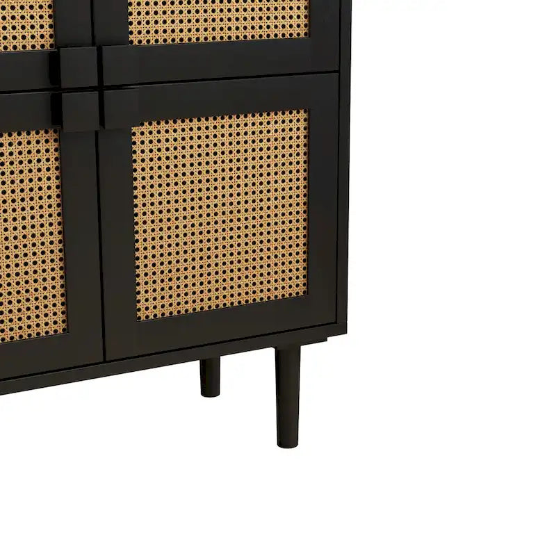 Meuble de rangement en maille de rotin - N/A
