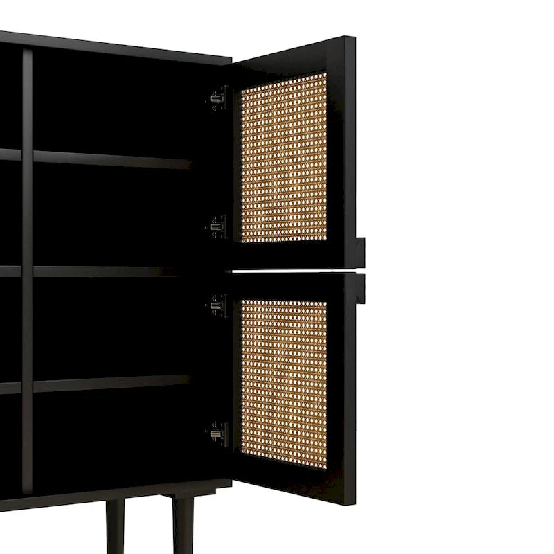 Meuble de rangement en maille de rotin - N/A