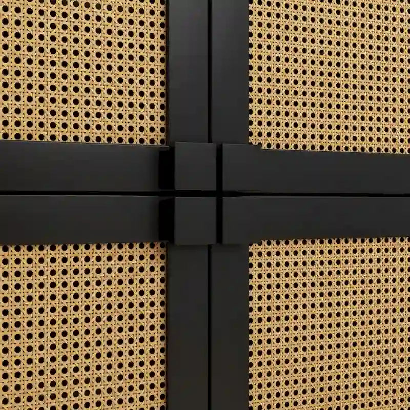 Meuble de rangement en maille de rotin - N/A