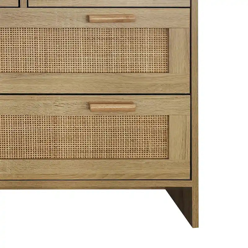 Meuble de rangement en rotin avec 4 tiroirs