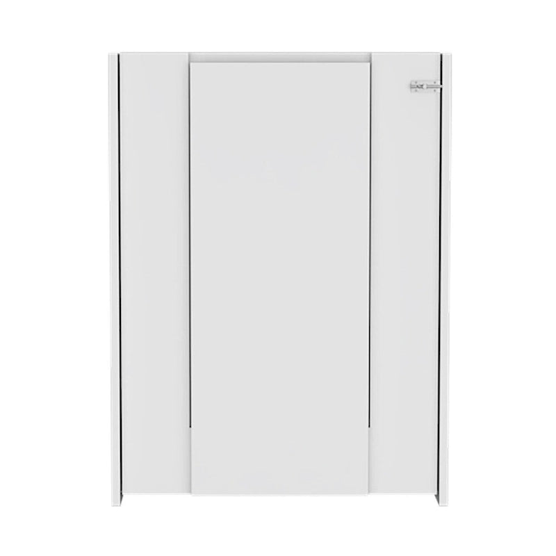 Foldable Table, Seven Interior Shelves, White Finish,High quality and durable