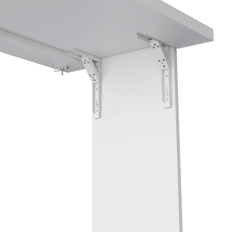 Foldable Table, Seven Interior Shelves, White Finish,High quality and durable