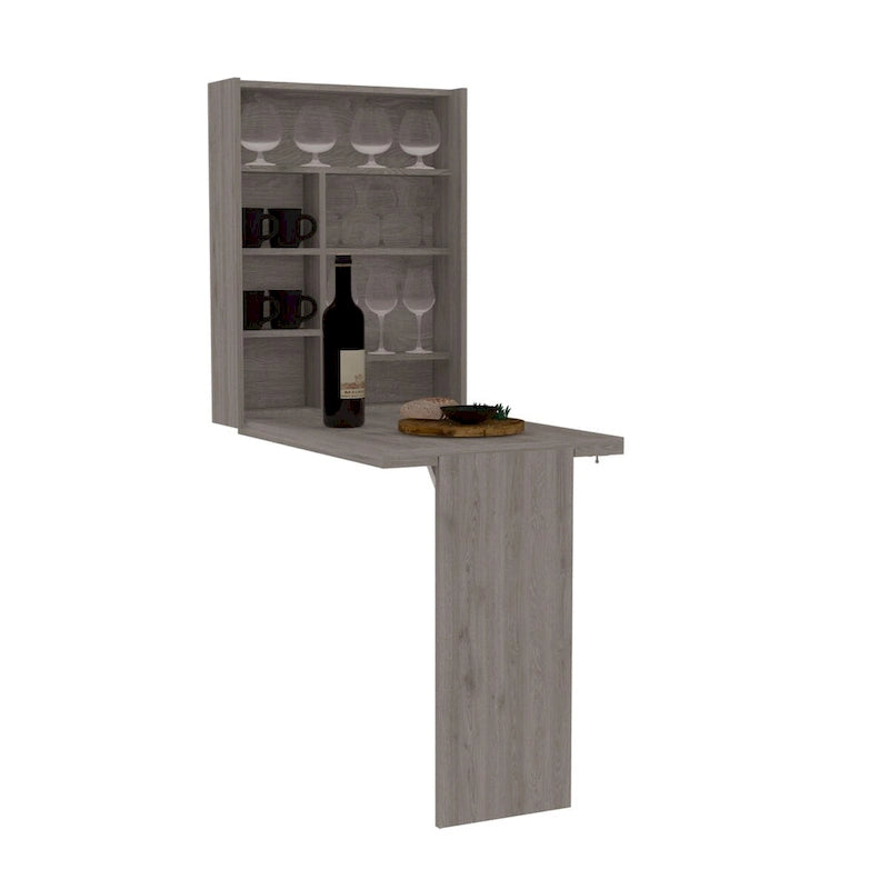 Foldable Table, Seven Interior Shelves, White Finish,High quality and durable