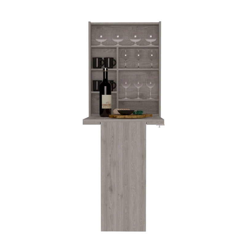 Foldable Table, Seven Interior Shelves, White Finish,High quality and durable