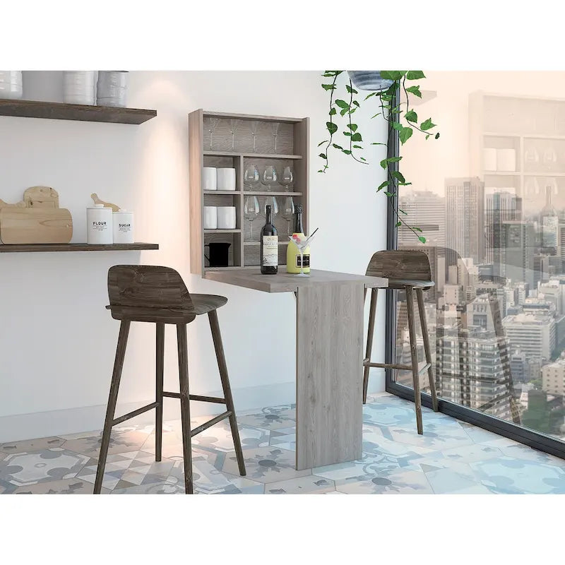 Foldable Table, Seven Interior Shelves, White Finish,High quality and durable