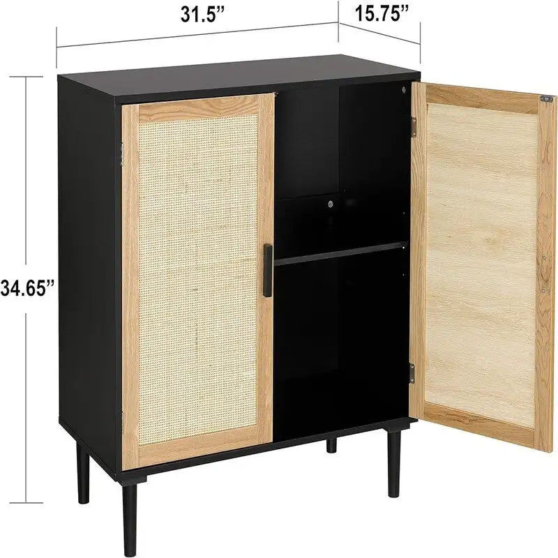 Aparador auxiliar, armario de almacenamiento de cocina - 15.8D x 31.5W x 34.6H