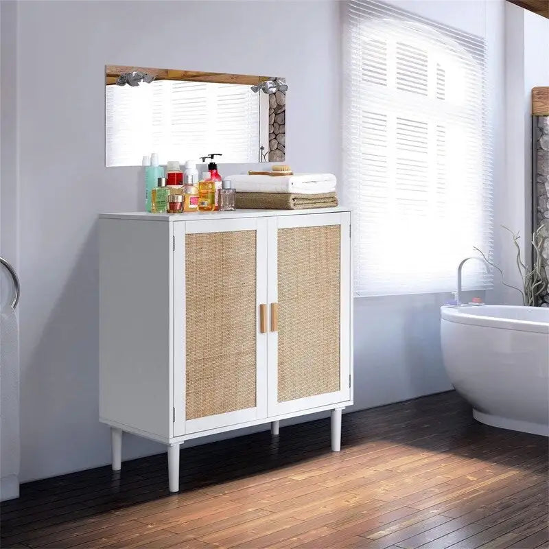Aparador auxiliar, armario de almacenamiento de cocina - 15.8D x 31.5W x 34.6H