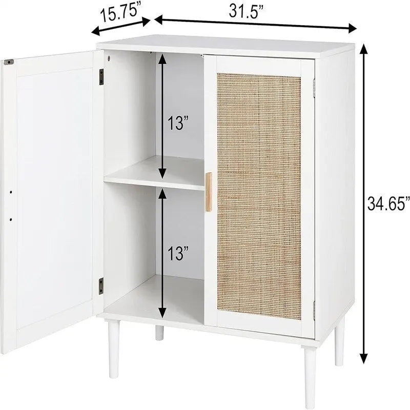 Aparador auxiliar, armario de almacenamiento de cocina - 15.8D x 31.5W x 34.6H