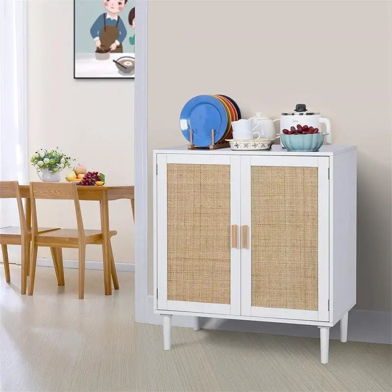 Aparador auxiliar, armario de almacenamiento de cocina - 15.8D x 31.5W x 34.6H