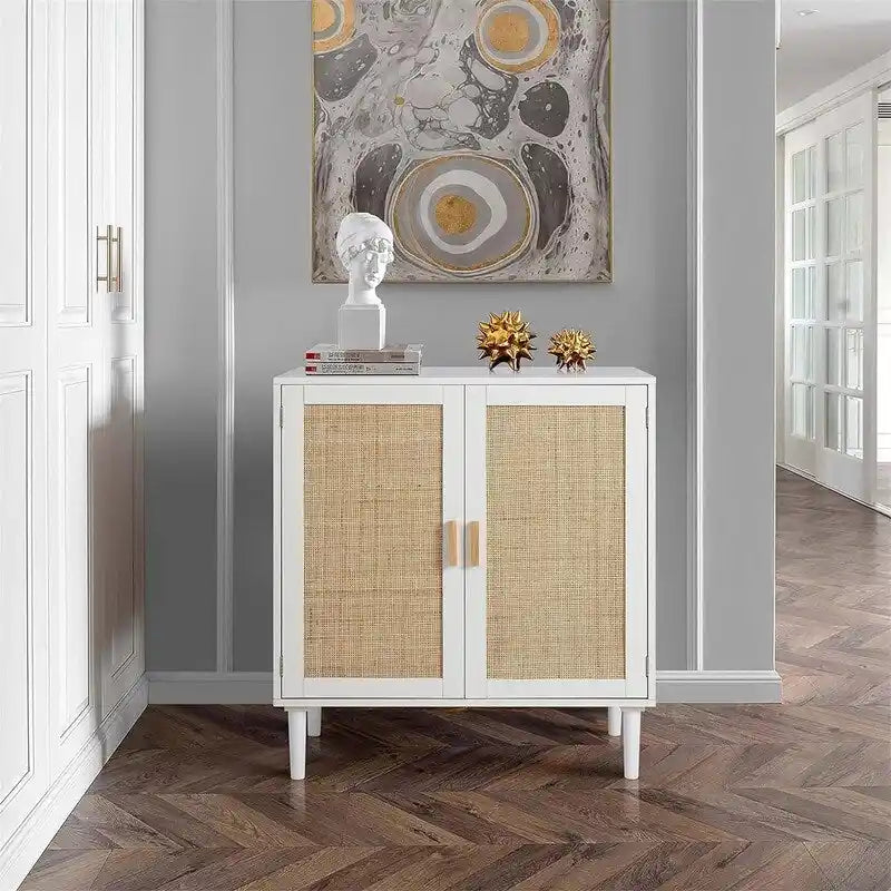 Aparador auxiliar, armario de almacenamiento de cocina - 15.8D x 31.5W x 34.6H