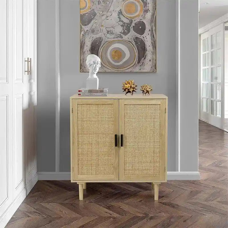 Aparador auxiliar, armario de almacenamiento de cocina - 15.8D x 31.5W x 34.6H