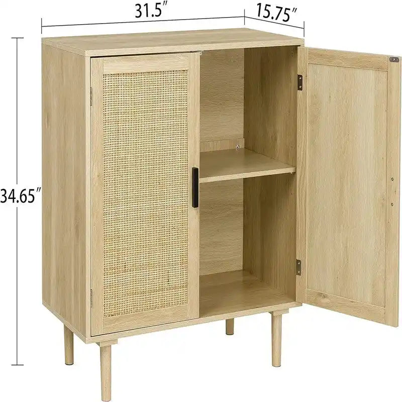 Aparador auxiliar, armario de almacenamiento de cocina - 15.8D x 31.5W x 34.6H