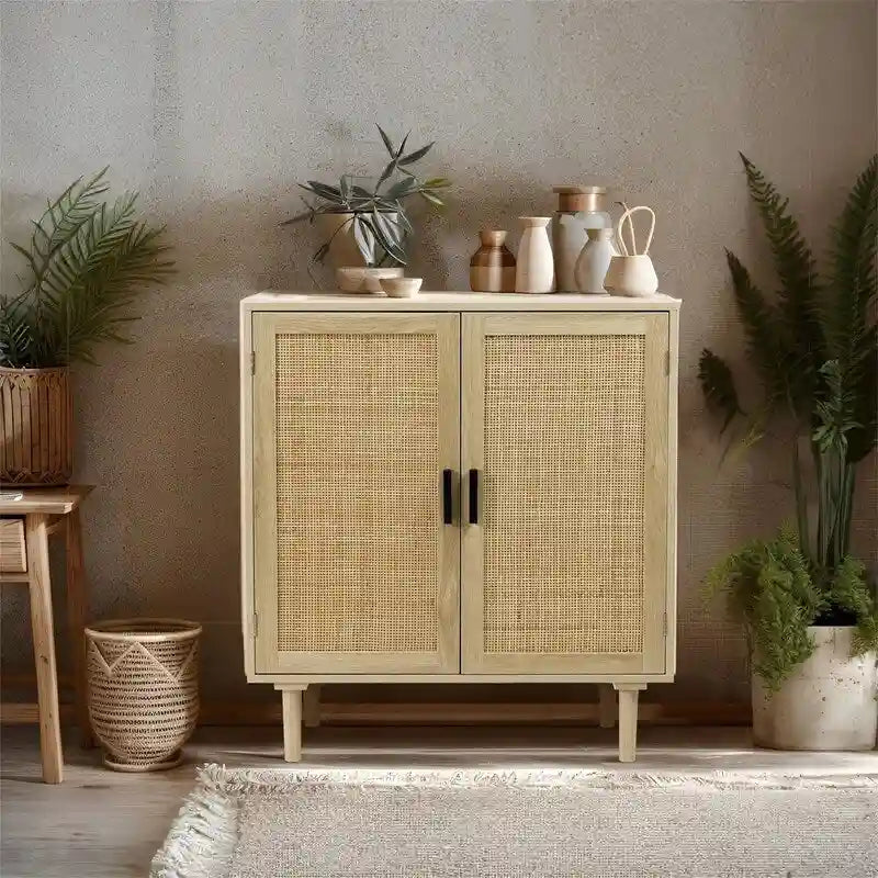 Aparador auxiliar, armario de almacenamiento de cocina - 15.8D x 31.5W x 34.6H