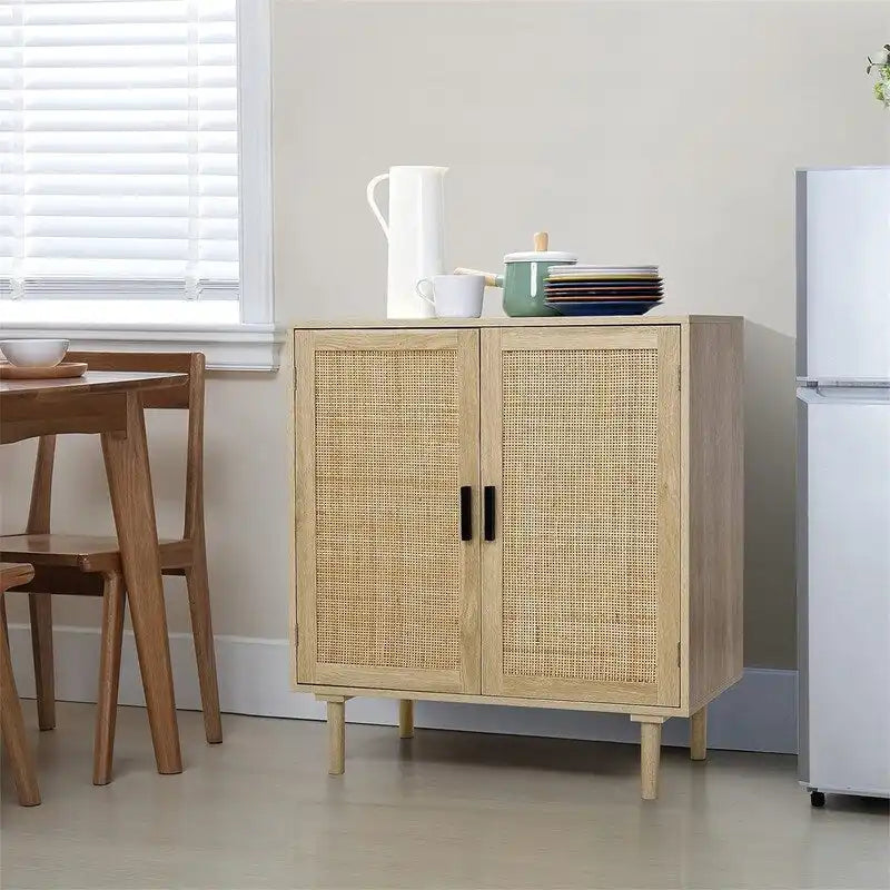 Aparador auxiliar, armario de almacenamiento de cocina - 15.8D x 31.5W x 34.6H