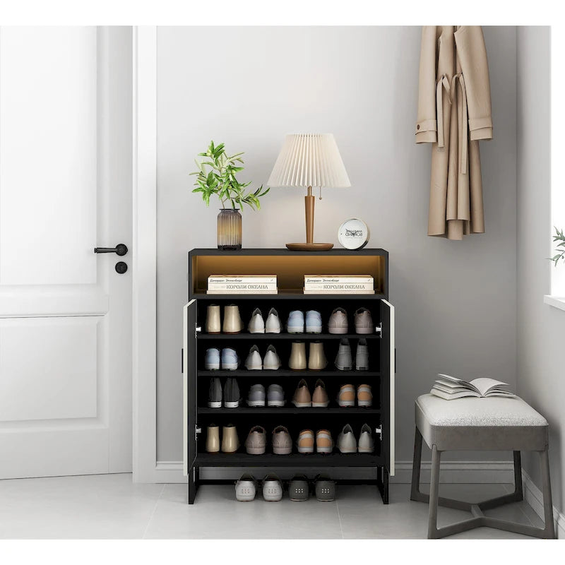 Armoire à chaussures pour 12 paires avec étagères réglables