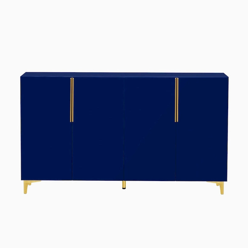Armario de almacenamiento de acabado brillante y lujo discreto, ajustable, adecuado para sala de estar, estudio o pasillo.