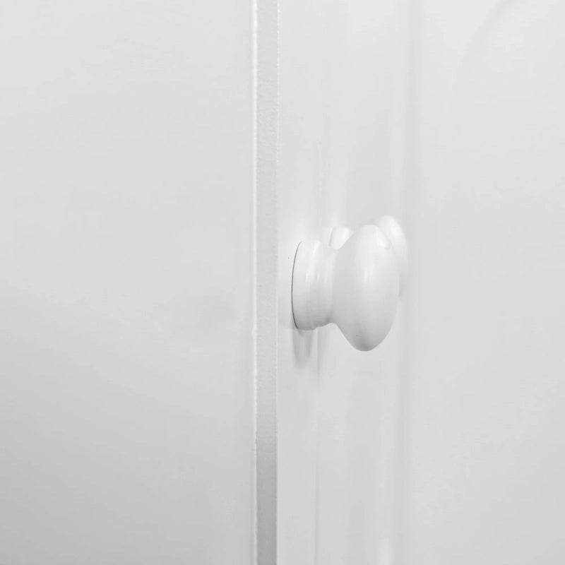 Armario de almacenamiento moderno de 4 puertas con diseño intaglio y estante ajustable, armario elegante y decorativo con patas de pino, aparador auxiliar