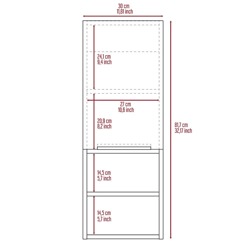 Medizinschrank, zwei Innenablagen, Kiefernholz-Finish, hochwertige und langlebige Verarbeitung
