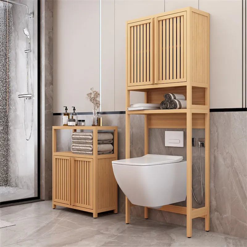 Natürliches Toilettenregal für ein separates Badezimmer