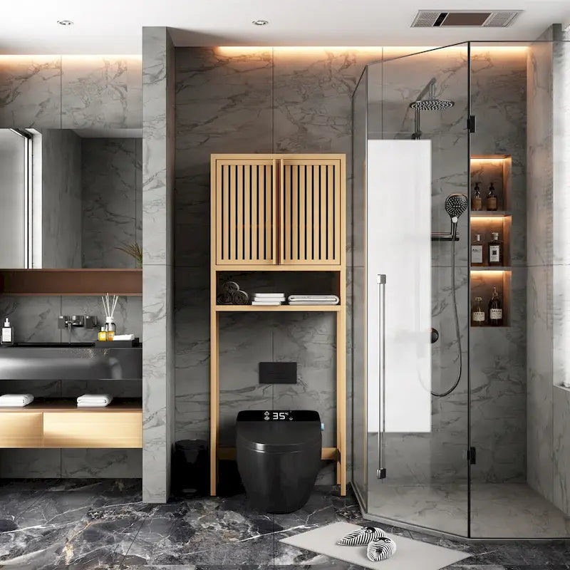 Natürliches Toilettenregal für ein separates Badezimmer