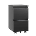 Archivador metálico móvil de 2 cajones, archivador con ruedas y cerradura para colgar documentos tamaño Legal/Letter/A4
