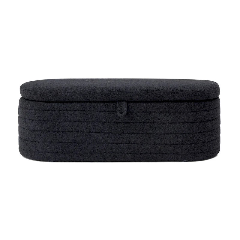 Banco para el pie de la cama con almacenamiento, tapizado de sherpa, banco otomano grande, taburete para zapatos, banco largo, banco para sentarse junto a la ventana y almacenar juguetes