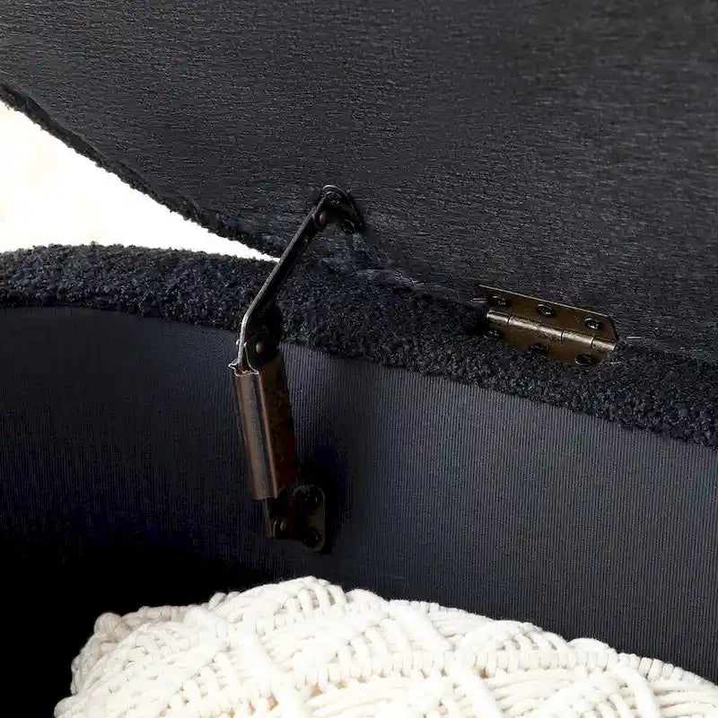 Banco para el pie de la cama con almacenamiento, tapizado de sherpa, banco otomano grande, taburete para zapatos, banco largo, banco para sentarse junto a la ventana y almacenar juguetes